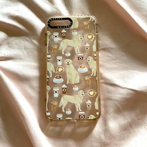 iPhone 8 Plus Golden Retriever & coffee case